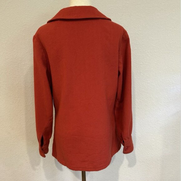 Pendleton Knockabouts Button Up Wool Jacket Women's Medium Red Collared VTG 60s - Picture 5 of 9